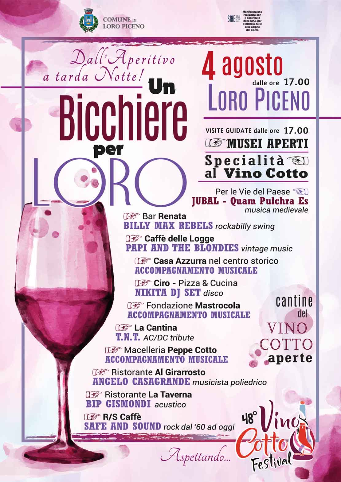 Un bicchiere per Loro - Programma